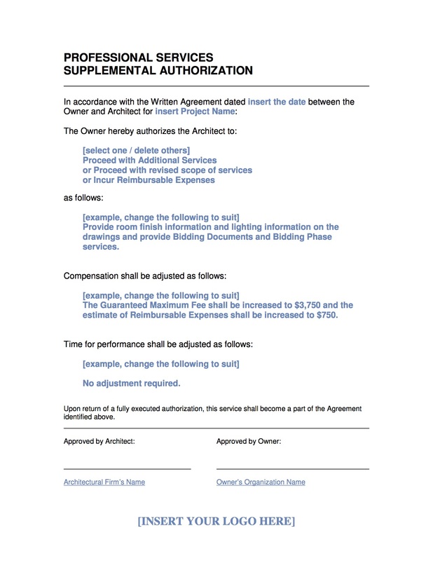 Supplemental authorization Form