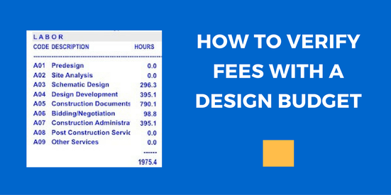 Verifying Architectural Fees