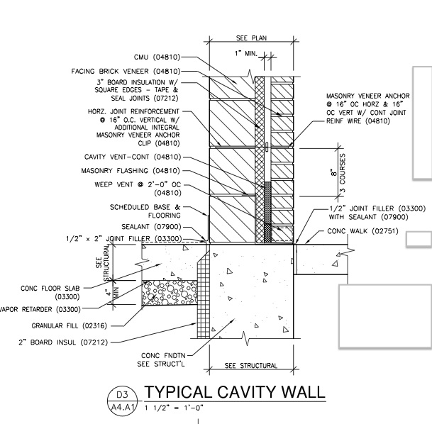 Architectural Details Architekwiki - Brick Wall Construction Details